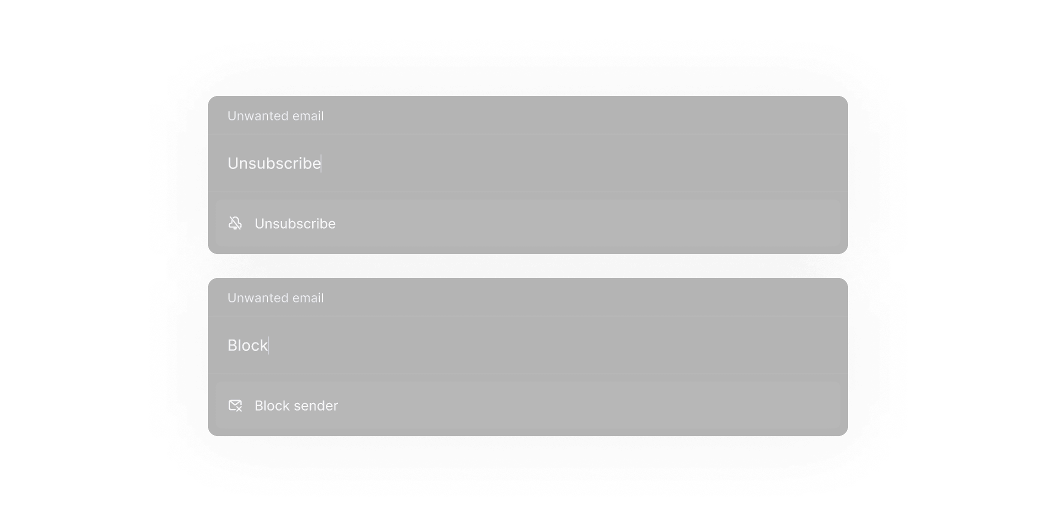 Unsubscribe and block sender